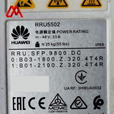 HUAWEI RRU1800/2100 RRU5502 02312BSJ Đơn vị vô tuyến từ xa hai băng tần cho mạng 4G và 5G